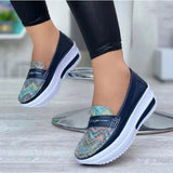 Breakj New Casual Single-Shoe Pure Color Round Head Low Belt Buckle Soft Sole Working Shoes Bean