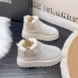 Breakj 2025 New Women's Thick Snow Boots Inside Plus Velvet Round Head Cotton