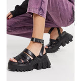 2021 New Arrivals Women Brand Luxury Platform Chunky Shoes Summer Buckle Strap Sandals Women Summer