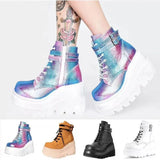 Breakj New High-Heeled Women's Sthigh Color Heel Side Zipper Boots Children's Large Size Women's