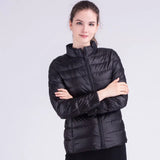 New Autumn Winter Women Ultra Light White Duck Down Jackets Candy Color Slim Short Design Warm Down