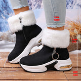 Breakj Snow Boots Women Winter New Brushing Short Cylinder Plus Velvet Warms High-Thick Bottoms To Keep Warm Snow Boots