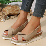 Breakj Summer New Women's Shoes Eaby Comfortable Thick-Soled Sandals 40-43 Light-Bottomed Buckle With Fish Mouth Sandals