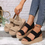 Breakj New Wearing Roman Imitation Rope Sandals Slope And Beach Dew Lady Cool Slippers Temu