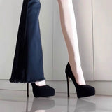 Breakj Waterproof Port Style Temperament New Spring And Autumn Retro High Heels Single Shoes 2025 Fine Heel