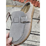 Size Slippers Women's 2023 Summer New British Belt Buckle Baotou Semi-Slippers Direct Sales Single