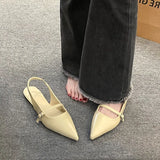 Breakj Women's Shoes French High-End Feel Sandals Women Wear 2025 New Pointed Light Light Luxury Small Pedal