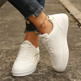 Breakj Shoes 2025 Small White Shoes Women's Sports Flat Bottom Leisure Thick Bottom Height Board