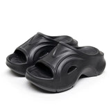Sole Wedge Slippers for Women Summer 2024 Fashion Chunky Platform Sandals Woman Outdoor Anti Slip Beach Slides Flip