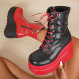 Breakj Color Side Zipper Small Sloping And Medium-Sized Boots 2025 New Large-Size Thick-Bottomed Pine Cake Martin