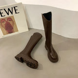 Breakj Chelsea Boots Long Barrel Knight Boots 2025 New Martin Boots Autumn Winter Women's Shoes High-Heeled Long
