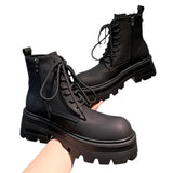 Breakj Charcoal Black High Tube Male British Thick Chelsea Boots Locomotive Martin Pipe Boots Trend Short Boots