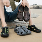 Men's Sandals Summer Thick Sole Closed Toe Shoes for Hiking Wading Fishing Beach Shoes Sneakers for
