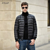 Winter New Jacket 90% White Duck Down Men Ultra Light Thin Jackets Slim Warm Coat Basic Outwear Windproof Parkas