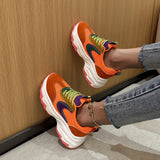 New Spring Daddy Shoes And Women's Color Matching, Breathable Leisure Sports Shoes, Running Shoes With Light And Soft