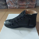 ANKLE BOOTS Short Leather Chelsea Flat Shoes Cowboy Sneakers Combat Boots Black Vintage Moccasin Free Shipping