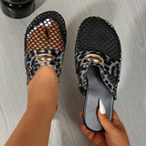 Breakj Mary Jane Mesh Permeable Bunt Yarn Breathable Flat Net Shoe