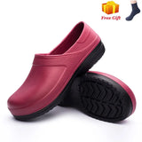 New Hotel Kitchen Clogs Non-slip Waterproof Oil-proof Work Shoes Breathable Resistant Kitchen Cook Chef Shoes Plus