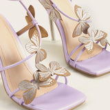 New Bow With Crystal And High Heel Sandals LZ-73 In