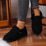 Breakj Women 2025 Autumn New Thick Soles Low Help Happy Shoes Warm Indoor And Outdoor Wearing Cotton