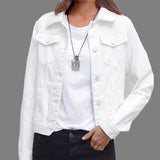 Jacket and Coats for Women 2019 Autumn Candy Color Casual Short Denim Jacket Chaqueta Mujer Casaco Jaqueta