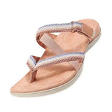 Slippers Summer Velcro Flat Sandals Women Closed Toe Women Arch Correction Slippers Casual Outdoor Flip Flops Plus Size