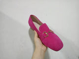 Breakj In The Spring Of 2025 New Casual Flat Bottom 40-43 Large-Size Metal Fastener Round Head Lefu