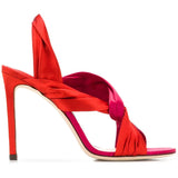 Size Fashion Two-Color Spliced Cross-Set Shoes Fine High-Heeled Sandals Chengdu Fashion Women's