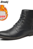 Leather Men Chelsea Boots Classic Men Boots Outdoor Warm Leathers Shoes Comfortable Walking Shoes Botas De