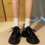 Breakj New British Style Mary Precious Shoes Women's Loose High Thick-Sed Jk Small Leather Shoes Spring And Autumn Students Casual Single