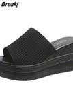 White Slippers Wedge Heels Women Sandals Platform Wedges Shoes Ladies Summer Sandals Beach Sandals High Platform