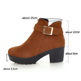 2023 top quality dropship big size 48 chunky heels ankle boots women shoes woman add plush winter boots shoes