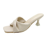 Breakj Summer New Simple High-Heet Cool Drag Cat And High-Hee Shoes French Women Wear