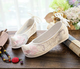 Breakj Shoes Hanfu Shoes Head Cloud Head Head Shoes Inside The Ancient Costume Flat Embroidered Cloth