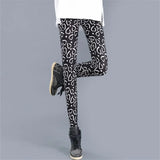Push Up Leggins Mujer Stripe Printed Leggings Women Dot Mid Waist Polyester Fitness