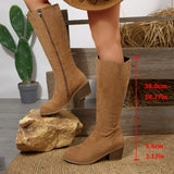 Breakj Temperament Knight Boots Women's High Boots 2025 Autumn And Winter With Coarse And Knee New