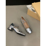 Breakj The Daily Commute To Increase The Thin And Coarse And Small Skin Spring And Summer New French Gentle Evening Evening Wind Mary Jane Single