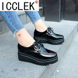Women Chunky Sneakers Hidden Heels Height Increasing Ladies Wedge Shoes High Top Autumn Platform Women