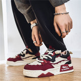 Breakj Year's Red Men's Shoes Spring Niche Design Casual Board Shoes Thick Soles Increase 47 Special Large Code 48 Sports