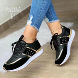 Breakj Large-Size Sports Casual Shoes Spring New Thick-Soled Casual Shoes Strap Sports Women's
