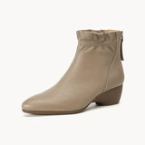 Breakj Soft British Style Retro Slope And Short Boots Women 2025 New Autumn And Winter Plus Velvet After Zippered Chelsea
