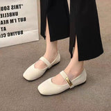 Breakj Single Shoes Women's 2025 Soft-Soled Mary Jane Women's Shoes New Retro French Spring And Autumn Square Head With A Light