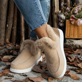 New Thick Bottom Snow Boots Women Add Velvet And Thick Hair Warm Large Size Sewing Bag Women's Cotton