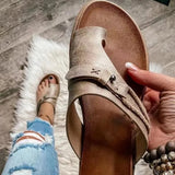 Women's Shoes 2025 Summer New Leisure Flat-Bottomed Flip-Flops Fashion Women Cool