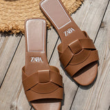 Breakj Large Code 2025 Summer New Women's Slippers Cross-Bottomed Cool And