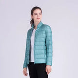 New Autumn Winter Women Ultra Light White Duck Down Jackets Candy Color Slim Short Design Warm Down