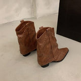 Breakj Rivet High-Cube Trouser Boots French Women's Boots With Western Cowboy Boots Knight Boots Small Long