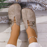 Breakj Summer And Autumn New Soft Leather Flat Soles Women's Round Head Shallow One-Foot Pedal Large Size Women's