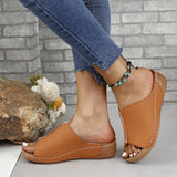 Women's Shoes Comfortable Slope With Slippers Simple Large Size Autumn Summer New Cool Drag