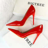 Breakj Fashion Simple Thin With Ultra High With Bright Paint Skin Shallow Mouth Tip